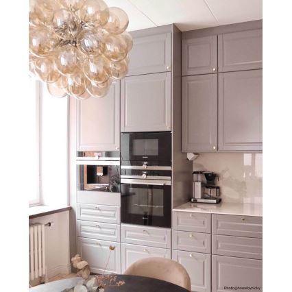 ByRydens - Pakabinamas sietynas GROSS 8xG9/4W/230V dūminis/ruda diametras 50 cm