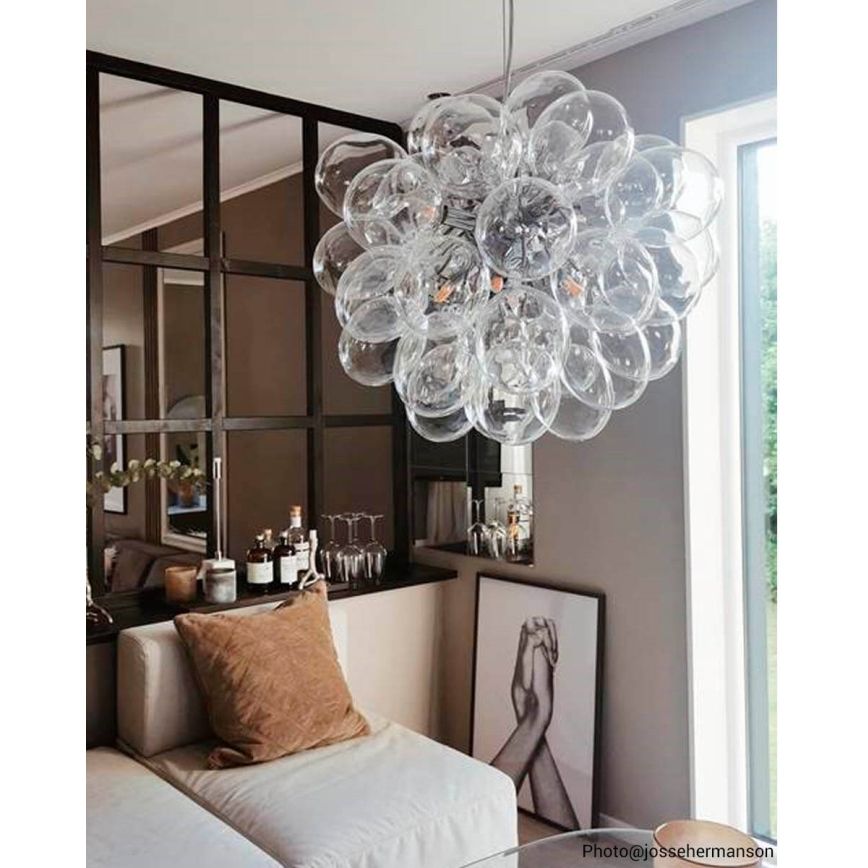 ByRydens - Pakabinamas sietynas GROSS 8xG9/4W/230V permatoma diametras 50 cm