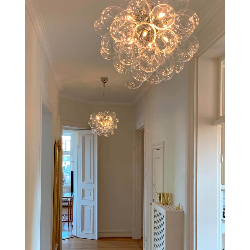 ByRydens - Pakabinamas sietynas GROSS 8xG9/4W/230V permatoma diametras 50 cm