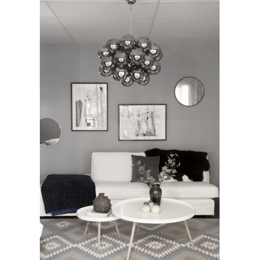 ByRydens - Pakabinamas sietynas GROSS GRANDE 8xG9/4W/230V dūminis/juoda diametras 62 cm