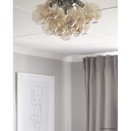 ByRydens - Lubinis šviestuvas GRANDE 3xG9/4W/230V dūminis/ruda diametras 30 cm