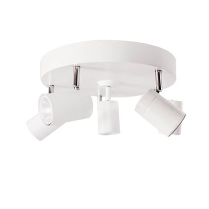 ByRydens - taškinis šviestuvas CORRECT 5xGU10/7W/230V, baltas, skersmuo 30 cm