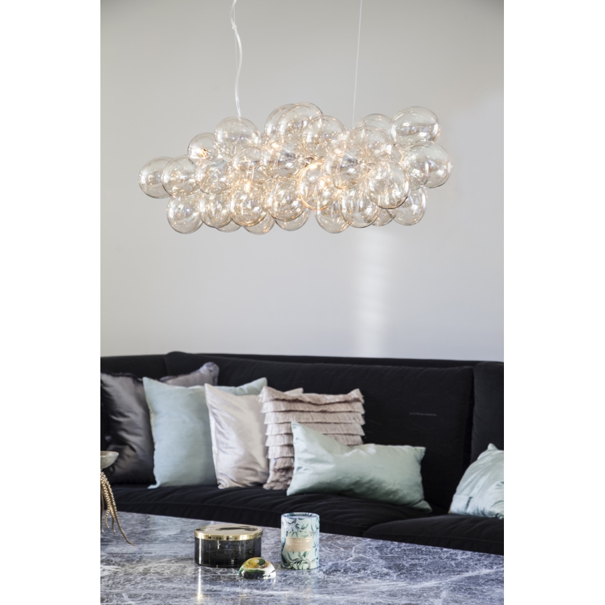 ByRydens - Pakabinamas sietynas GROSS BAR 8xG9/4W/230V dūminis/ruda