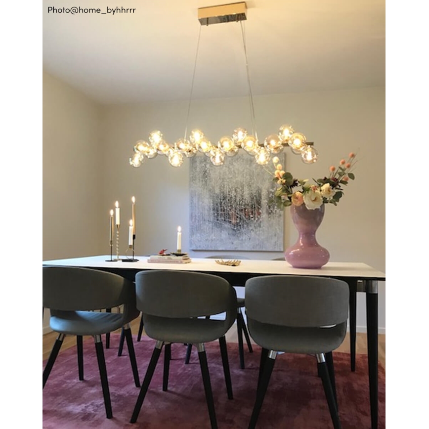 ByRydens - Pakabinamas sietynas SPLENDOR 25xG9/5W/230V dūminis/ruda