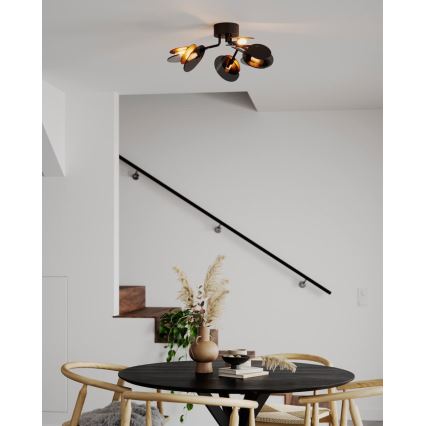 ByRydens - Tvirtinamas sietynas TURNO 6xG9/4W/230V auksas/juoda
