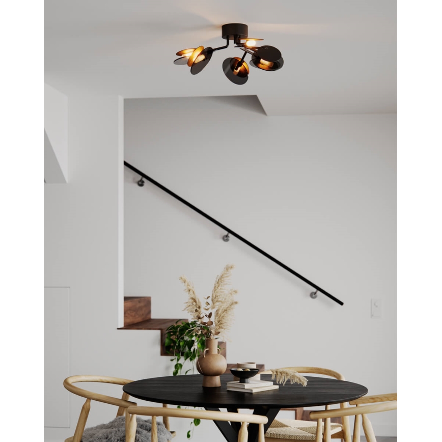 ByRydens - Tvirtinamas sietynas TURNO 6xG9/4W/230V auksas/juoda