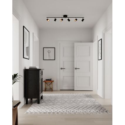 ByRydens - Akcentinis apšvietimas CORRECT 6xGU10/7W/230V juoda diametras 30 cm
