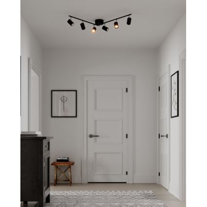 ByRydens - Akcentinis apšvietimas CORRECT 6xGU10/7W/230V juoda diametras 30 cm
