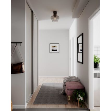 ByRydens - Lubinis šviestuvas DOLORES 1xE27/5W/230V Ø 30 cm pilka/dūminė