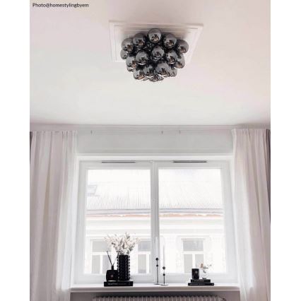 ByRydens - Lubinis šviestuvas GROSS 6xG9/5W/230V dūminis/juoda diametras 50 cm