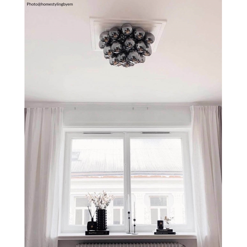 ByRydens - Lubinis šviestuvas GROSS 6xG9/5W/230V dūminis/juoda diametras 50 cm