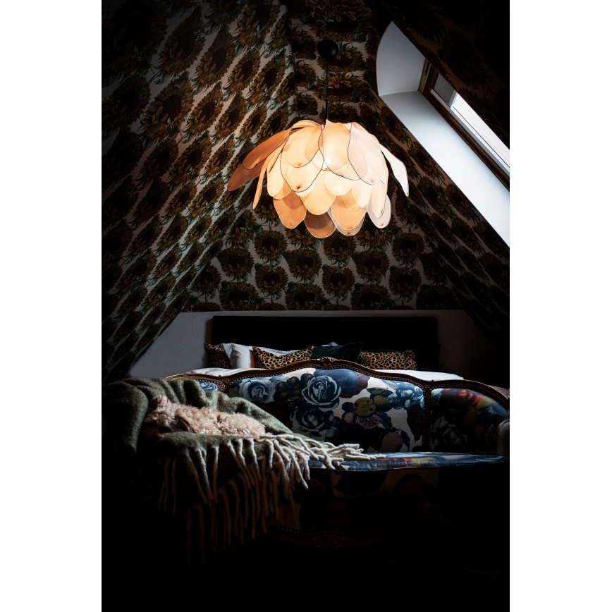 ByRydens - Pakabinamas sietynas LOU LOU 1xE27/5W/230V smėlio spalva diametras 80 cm