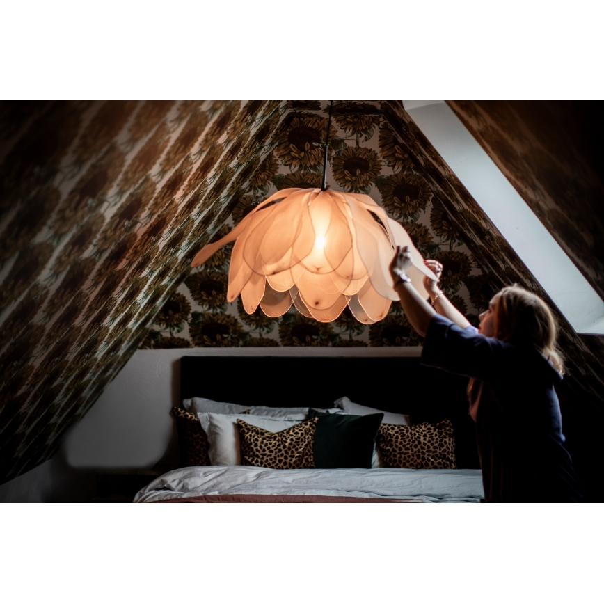 ByRydens - Pakabinamas sietynas LOU LOU 1xE27/5W/230V smėlio spalva diametras 80 cm