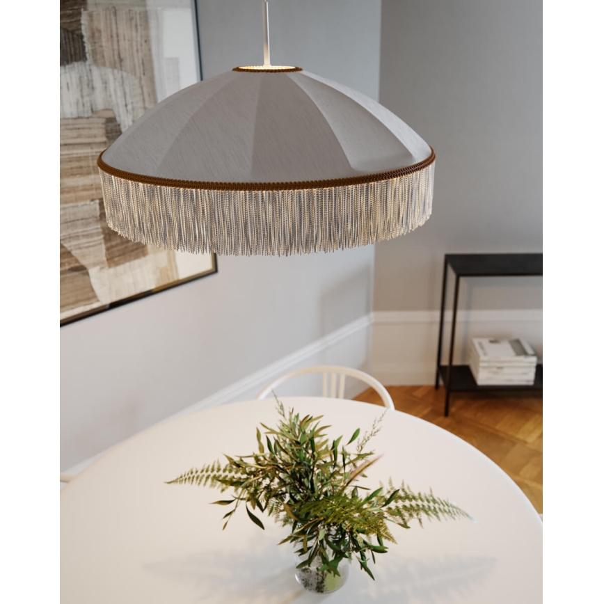ByRydens - Pakabinamas šviestuvas su laidu FRANCIS 1xE27/5W/230V kreminės spalvos