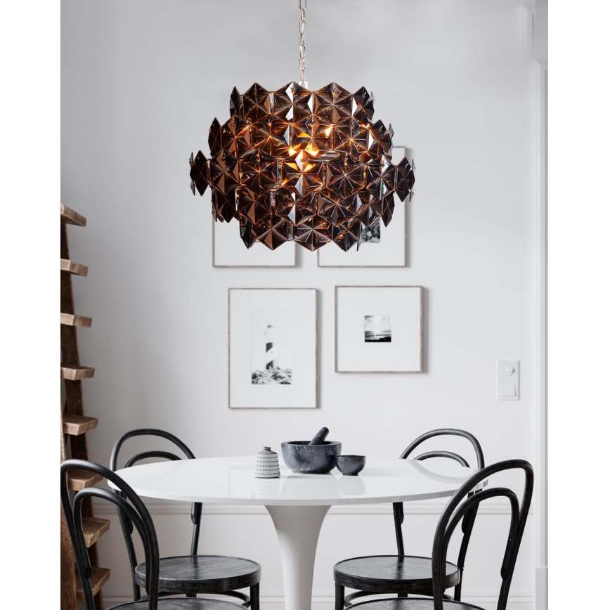 ByRydens - Pakabinamas šviestuvas su grandine MONARQUE MINI 3xE14/8W/230V juoda