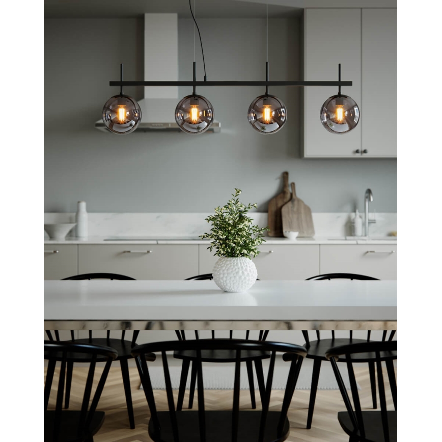 ByRydens - Pakabinama liustra ant laido BOYLE 4xE27/8W/230V