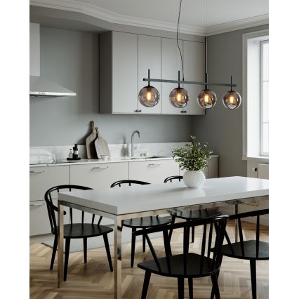 ByRydens - Pakabinama liustra ant laido BOYLE 4xE27/8W/230V