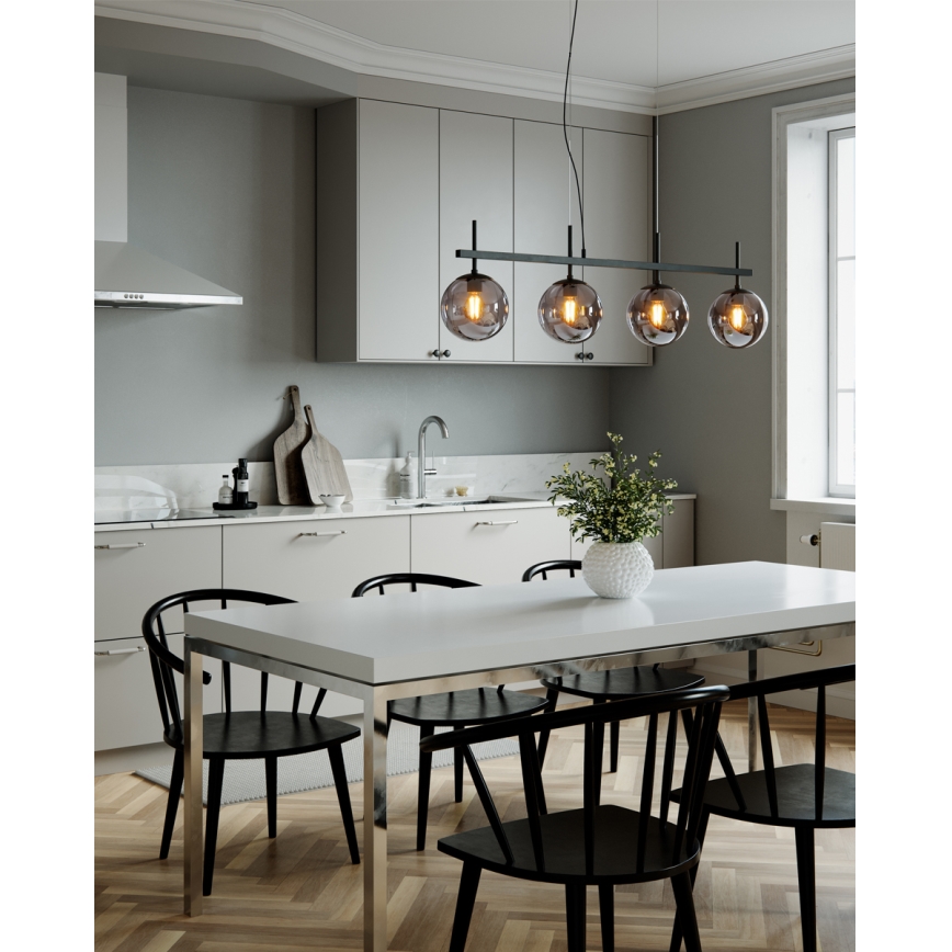 ByRydens - Pakabinama liustra ant laido BOYLE 4xE27/8W/230V