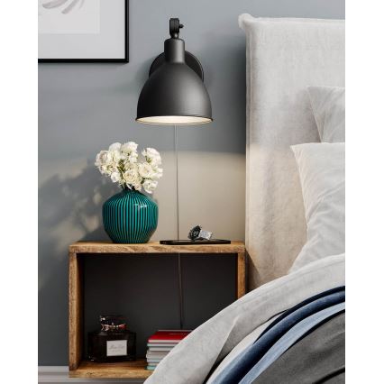 ByRydens - Sieninis šviestuvas TURGUS MINI 1xE27/5W/230V juoda