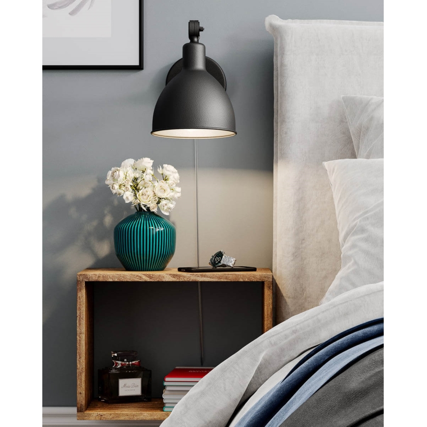 ByRydens - Sieninis šviestuvas TURGUS MINI 1xE27/5W/230V juoda