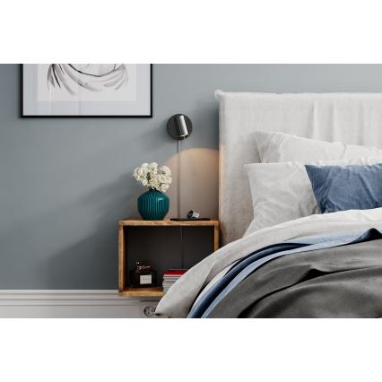 ByRydens - Pritemdomas sieninis kryptinis šviestuvas CORRECT 1xGU10/7W/230V juoda