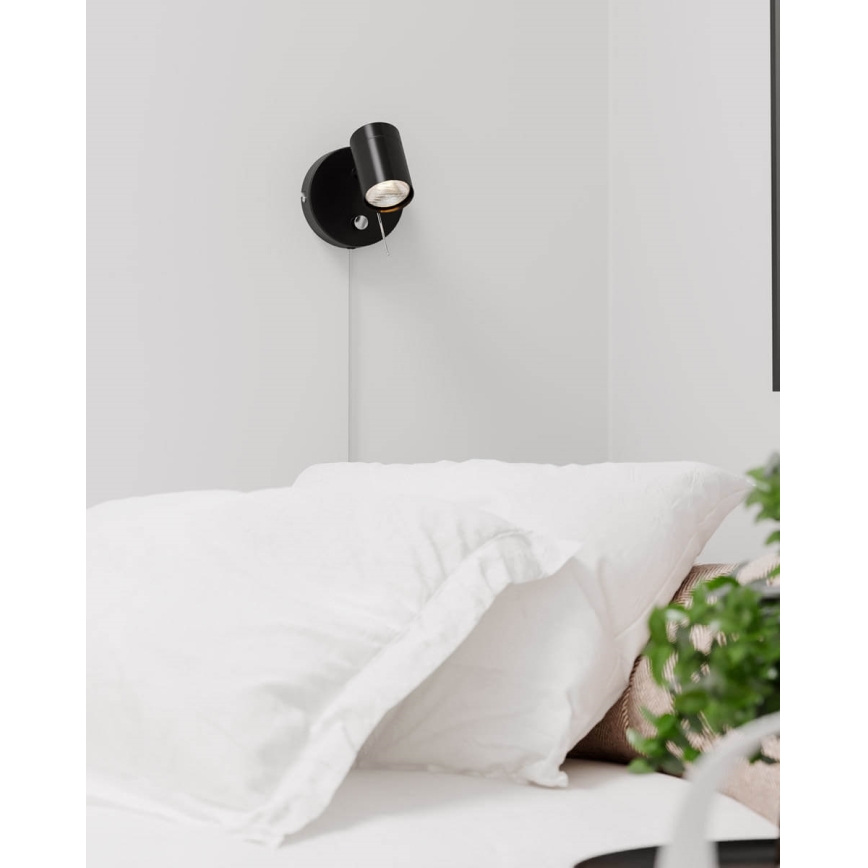 ByRydens - Pritemdomas sieninis kryptinis šviestuvas CORRECT 1xGU10/7W/230V juoda