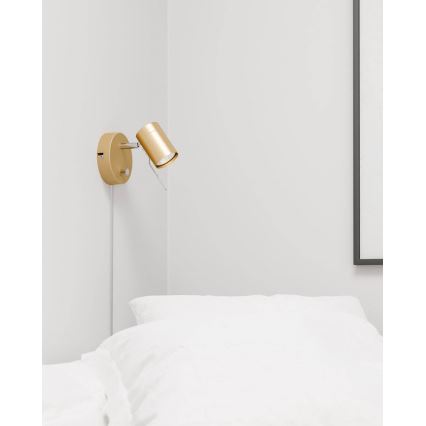 ByRydens - Pritemdomas sieninis kryptinis šviestuvas CORRECT 1xGU10/7W/230V auksas