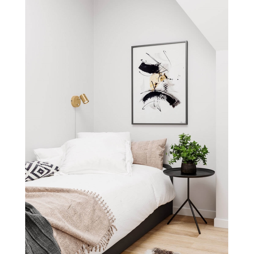 ByRydens - Pritemdomas sieninis kryptinis šviestuvas CORRECT 1xGU10/7W/230V auksas