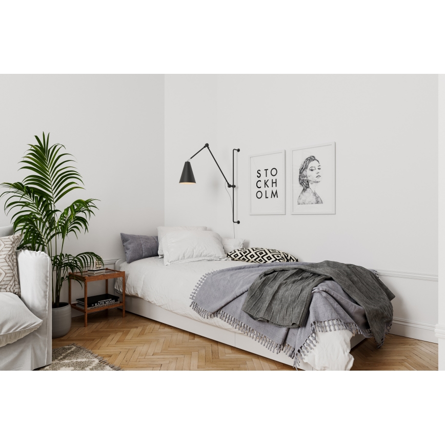 ByRydens - Sieninis šviestuvas YUKON 1xE27/5W/230V juoda