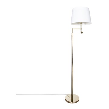 ByRydens - LED toršeras ORLANDO 1xE27/5W/230V + LED/3W balta/auksas diametras 36 cm