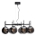 ByRydens - Pakabinamas sietynas BOYLE 8xE27/5W/230V dūminis/juoda diametras 83 cm