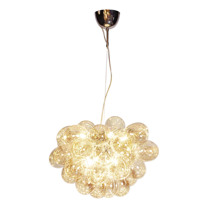 ByRydens - Pakabinamas sietynas GROSS 8xG9/4W/230V dūminis/ruda diametras 50 cm
