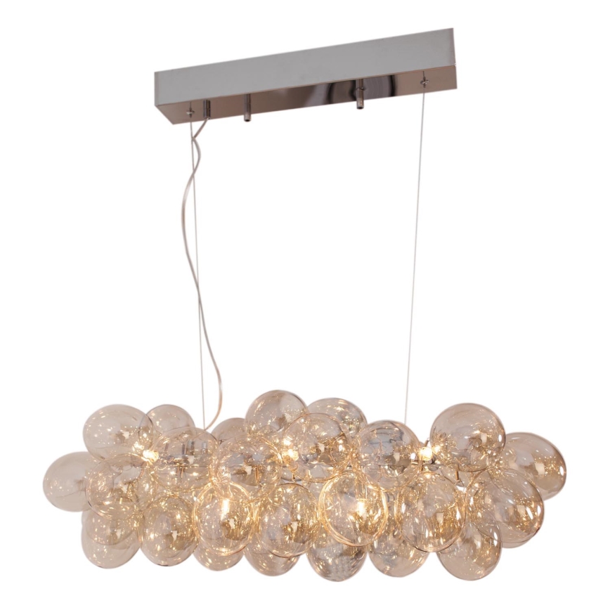 ByRydens - Pakabinamas sietynas GROSS BAR 8xG9/4W/230V dūminis/ruda