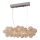 ByRydens - Pakabinamas sietynas GROSS BAR 8xG9/4W/230V dūminis/ruda
