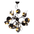 ByRydens - Pakabinamas sietynas TURNO 18xG9/4W/230V auksas/juoda diametras 80 cm