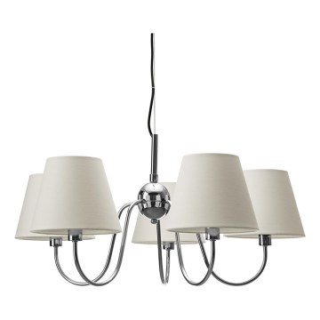 ByRydens - Pakabinamas šviestuvas ant laido LYNF 5xE14/8W/230V blizgus chromas/balta