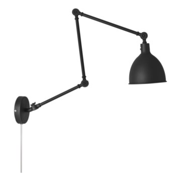 ByRydens - Pritemdoma sieninė lempa TURGUS 1xE27/5W/230V juoda
