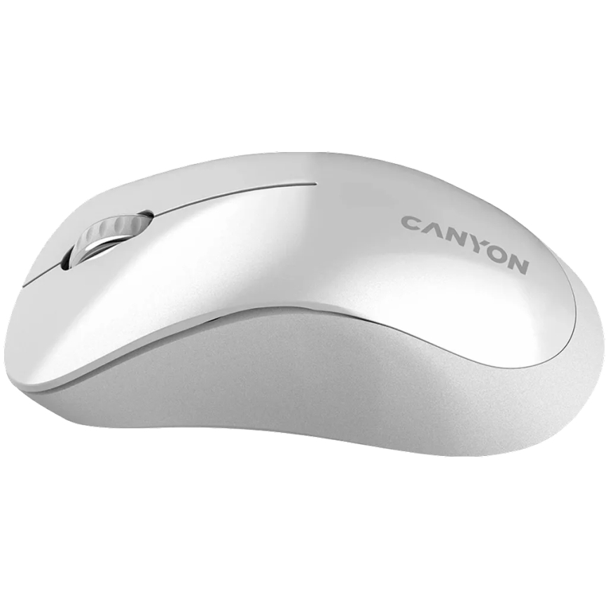 Canyon - Belaidė optinė pelė su jutikliu Pixart MW 1200 DPI 2xAAA balta