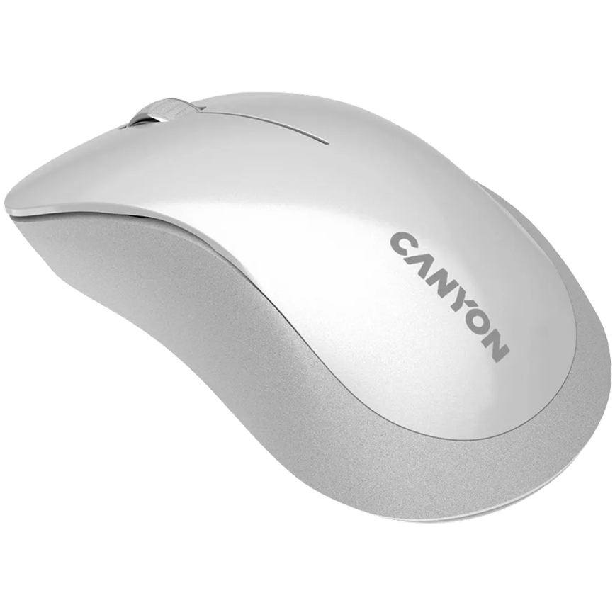 Canyon - Belaidė optinė pelė su jutikliu Pixart MW 1200 DPI 2xAAA balta