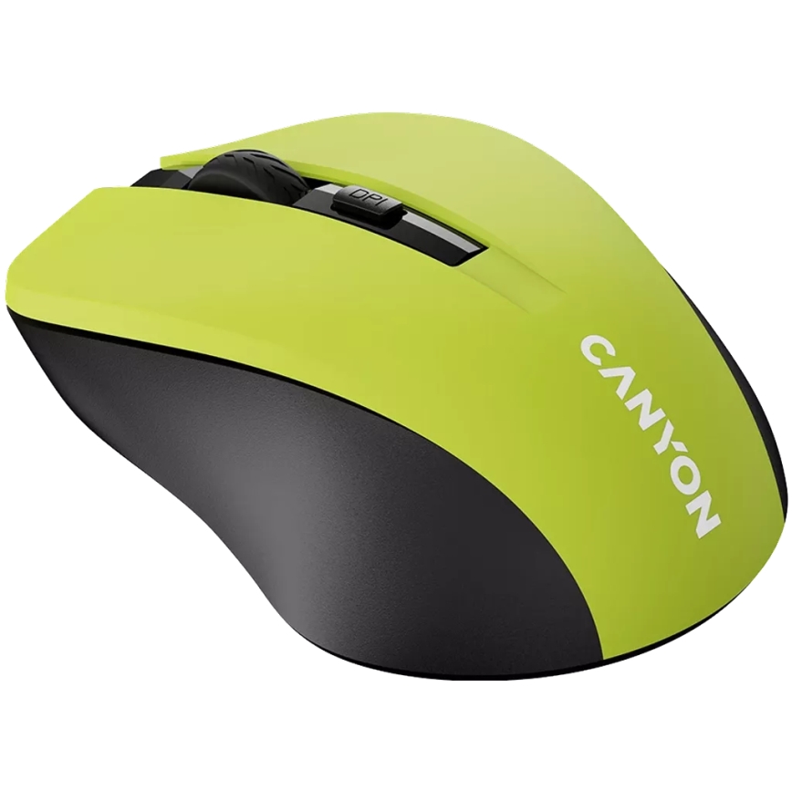 Canyon - Belaidė pelė 800/1000/1200 DPI 2xAAA geltona