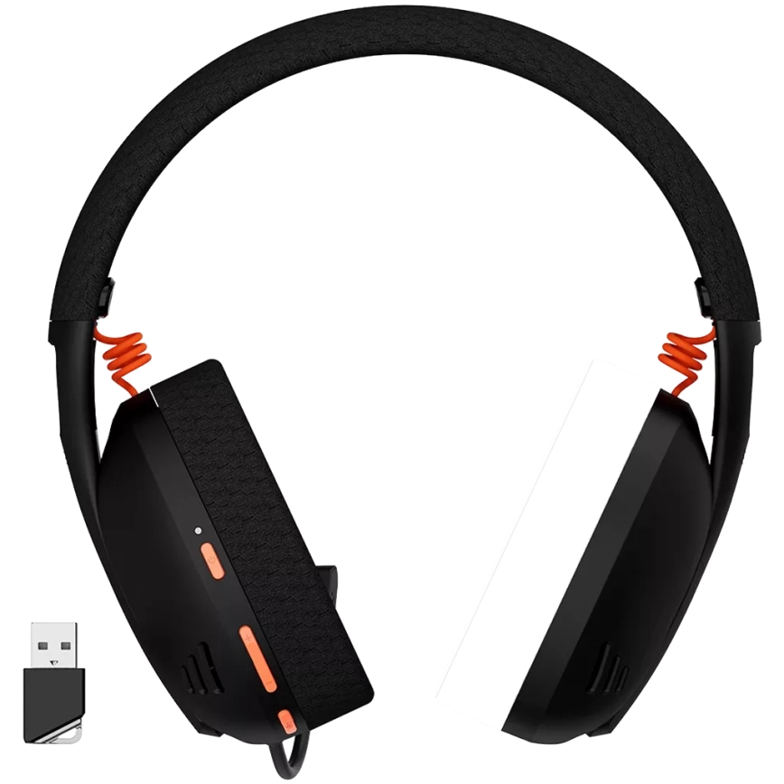 Canyon - Belaidės ausinės su mikrofonu 400 mAh juoda