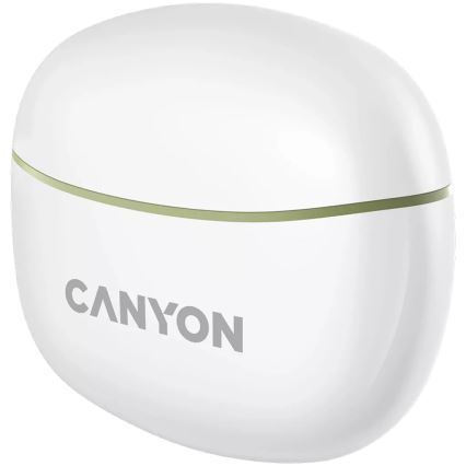Canyon - Belaidės stereo earphones True Belaidės 500 mAh + 2x 40 mAh balta/žalia