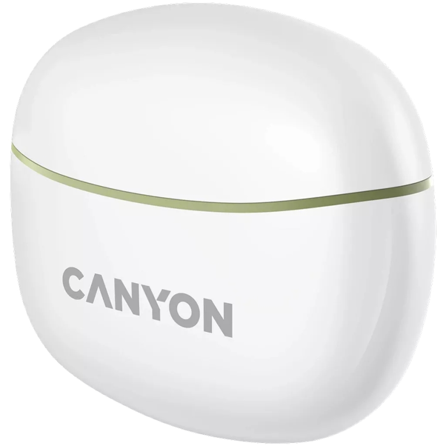 Canyon - Belaidės stereo earphones True Belaidės 500 mAh + 2x 40 mAh balta/žalia