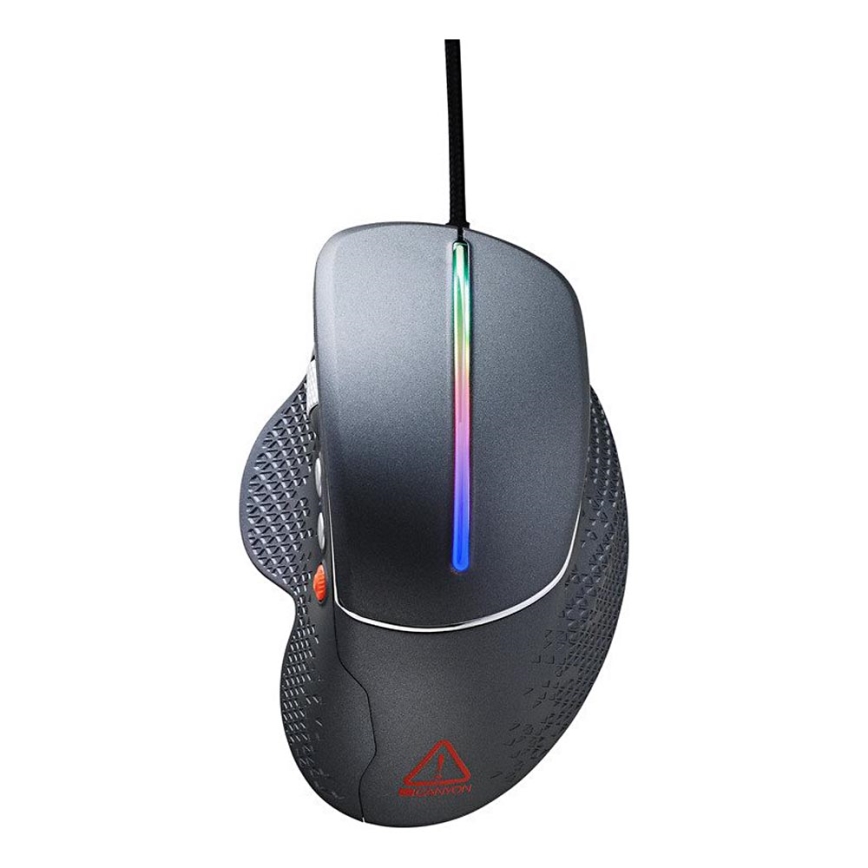 Canyon - LED RGB Žaidimų pelė 800/1600/2400/3200/4800/6400 DPI