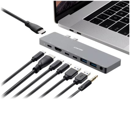 Canyon - MacBook prijungimo stotelės maitinimo šaltinis 8in1