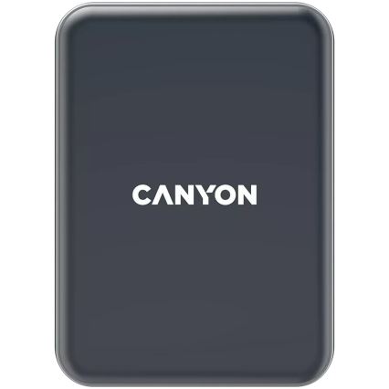 Canyon - Magnetinis automobilio telefono laikiklis su belaidžio įkrovimo funkcija Qi 5V kampinis juoda