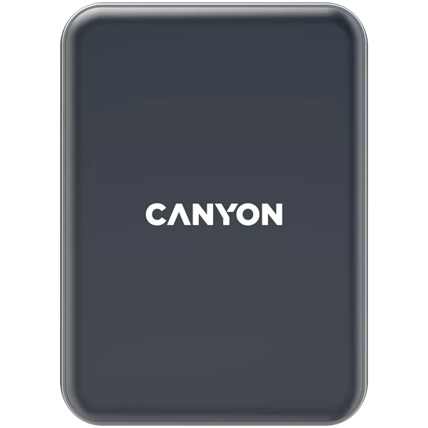 Canyon - Magnetinis automobilio telefono laikiklis su belaidžio įkrovimo funkcija Qi 5V kampinis juoda