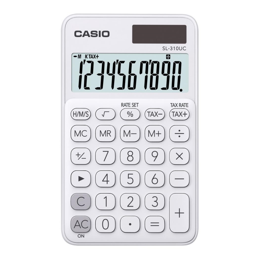 Casio - Kišeninis skaičiuotuvas 1xLR54 baltas