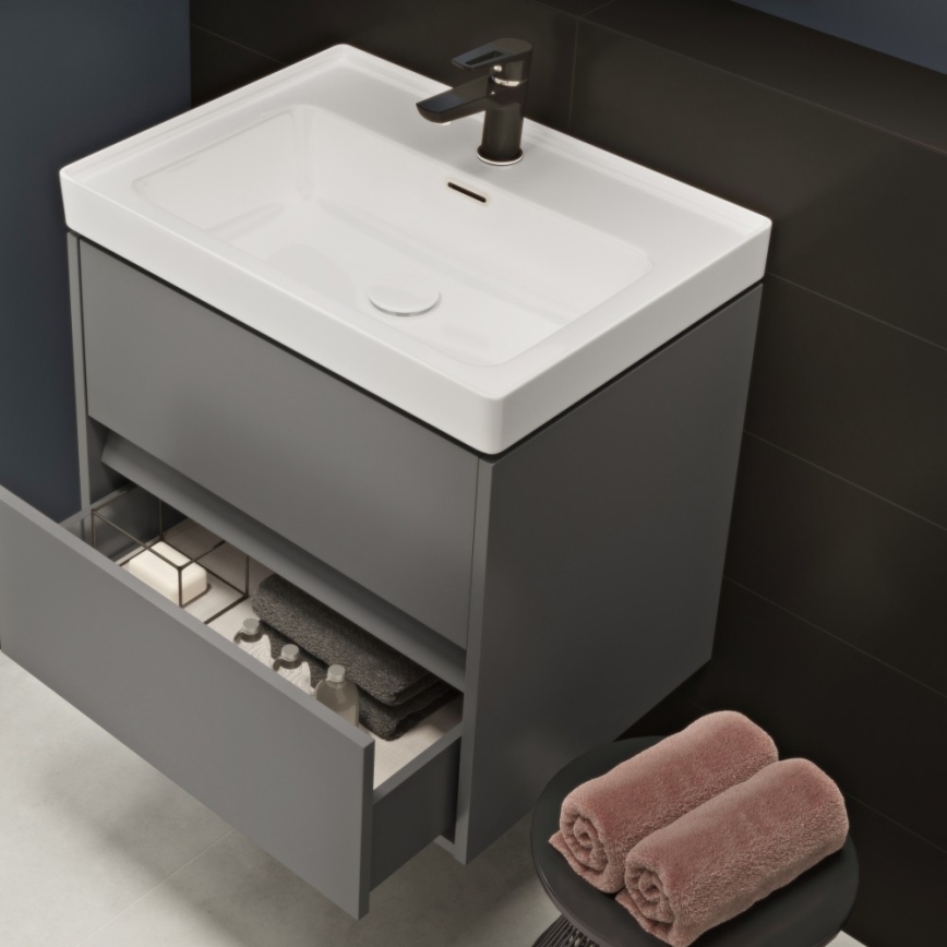 Cersanit K114-006 - Įleidžiamas praustuvas CREA 44,5x60 cm keramika/blizgi balta