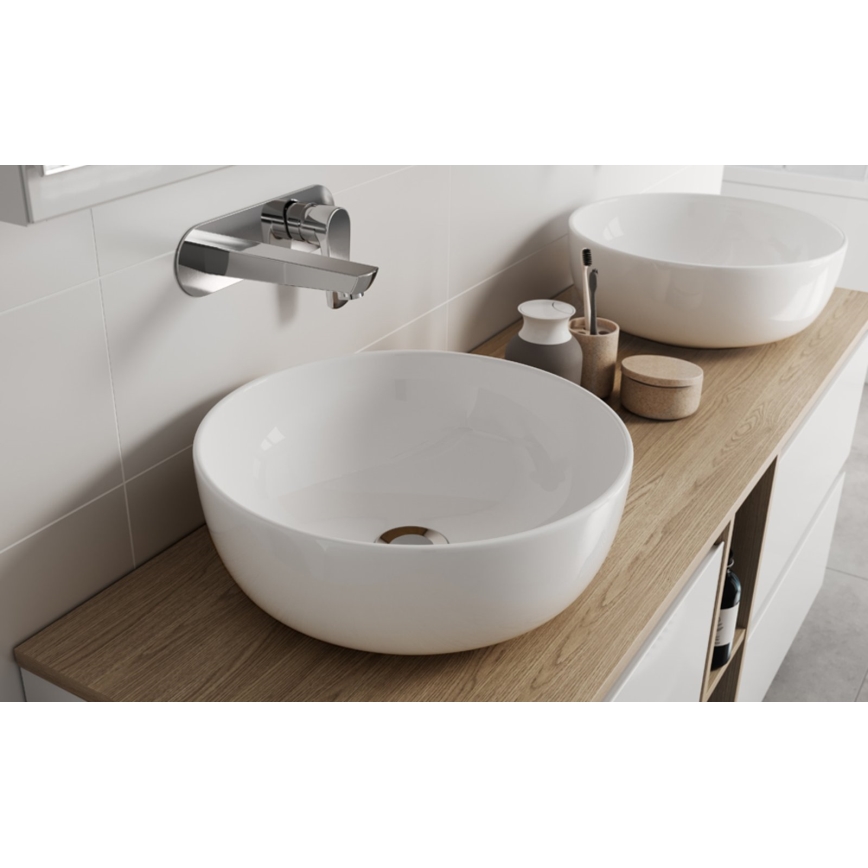 Cersanit K116-047-ECO - MODUO praustuvas ant stalviršio, skersmuo 35 cm keramika/blizgi balta